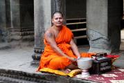 Буддийский монах в храме Ангкор Ват (Из серии "Камбоджа в лицах")